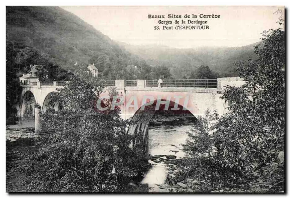 Gorges der Dordogne — Brücke von Espontour — G. P. C. (G. P. C.) - Vorderseite