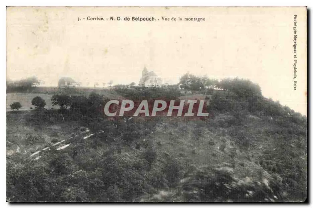 N.-D. de Belpueuch - Ansicht der Berglandschaft — Phototypie Morignane et Pujolobod, Brette - Vorderseite