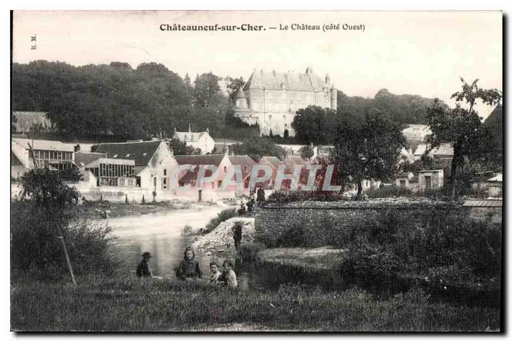 Châteauneuf-sur-Cher — Il Castello (lato Ovest) — B.M. - Recto