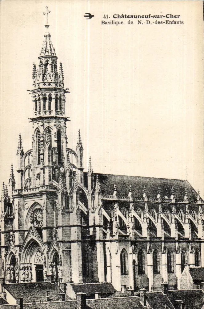 Châteauneuf-sur-Cher — Basilika N.D.-des-Enfants — unbekannter Verleger, n° 41 - Vorderseite