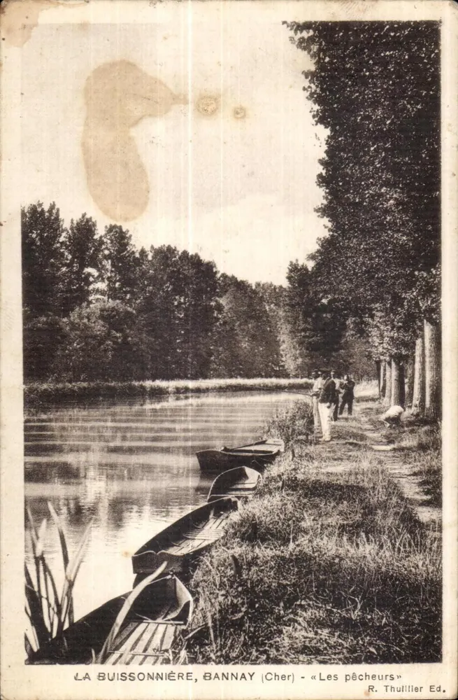 La Buissonnière, Bannay (Cher) — « Les pêcheurs » — R. Thulllier Ed. - Frente