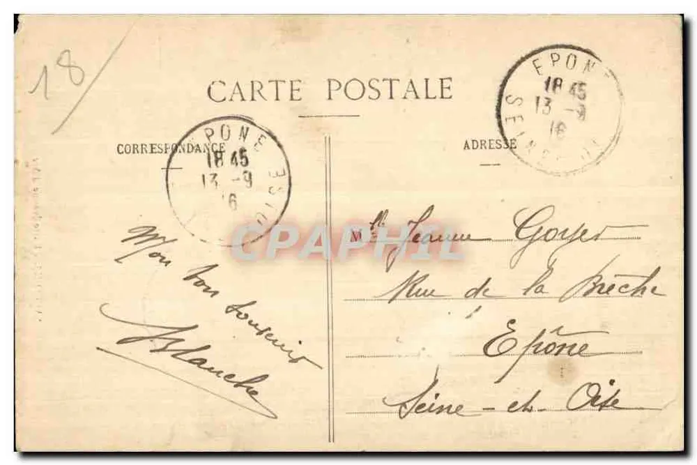 Sancoins - Porta Jeanne d'Arc — R. Davillier, editor, Sancoins (Cher) - Verso