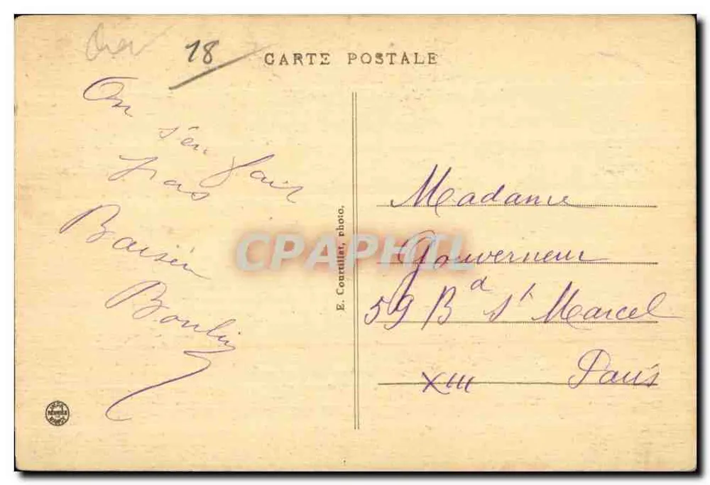 NEUVY-sur-BARANCEON — Die Ufer des Barangeon — E. Courtillet, Foto. - Rückseite