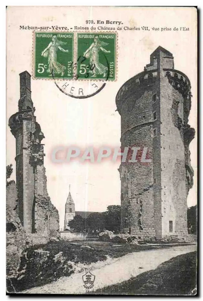 Mehun-sur-Yèvre — Ruinen des Schlosses von Charles VII, Blick aus dem Osten — A. Autenfans, Verlag, Housses - Vorderseite