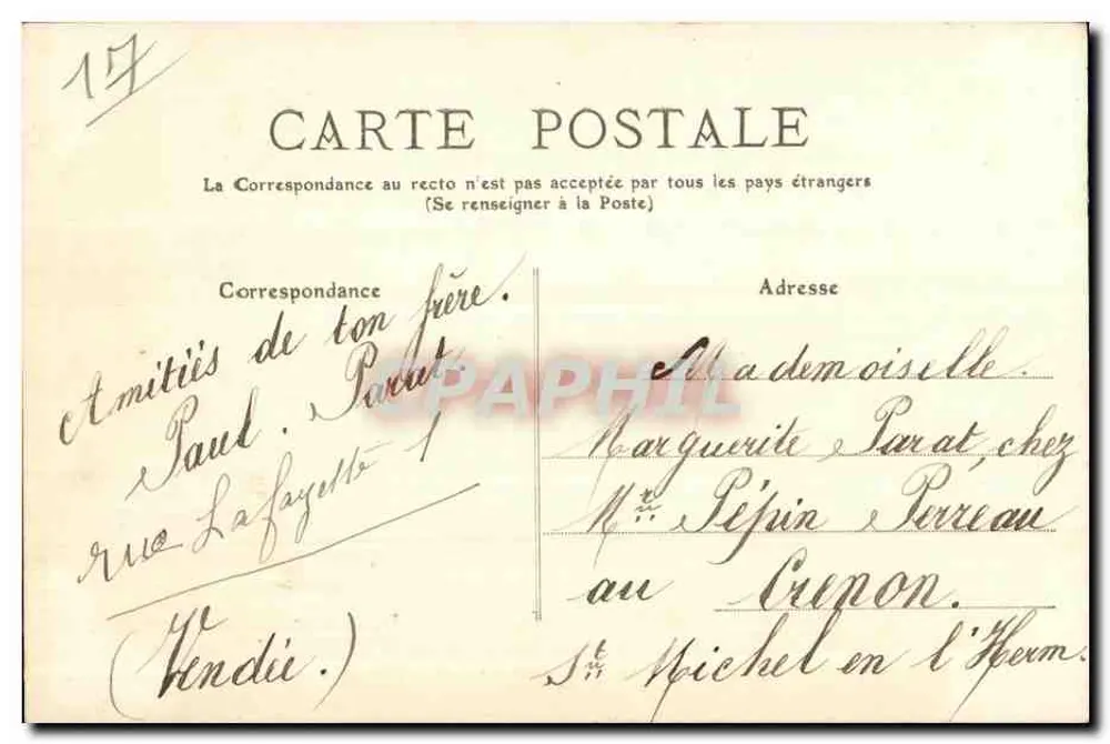 ROCHEFORT-sur-MER — Square Parat — editor desconhecido, n° de série não visível - Verso