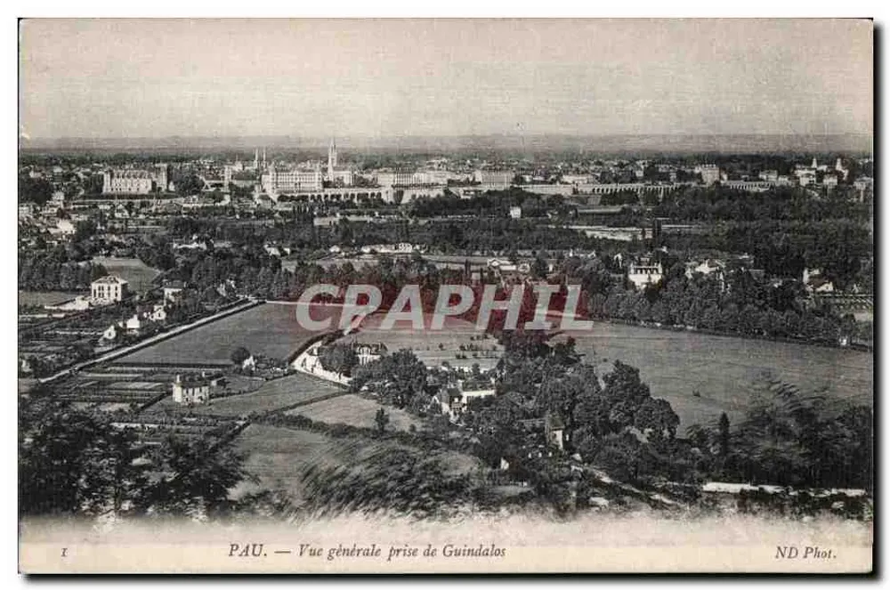 PAU — Vista geral tirada de Guindalos — ND Phot. - Frente