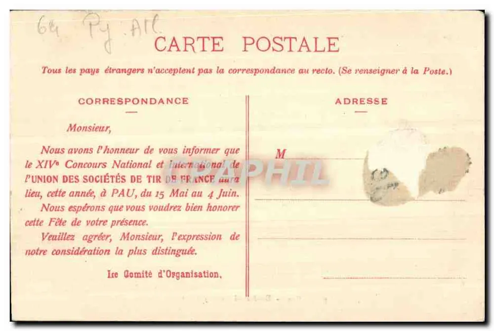 Pau — Bulwar Pyrenées — Les Pyrénées Illustrées, nr 7 - Rewers