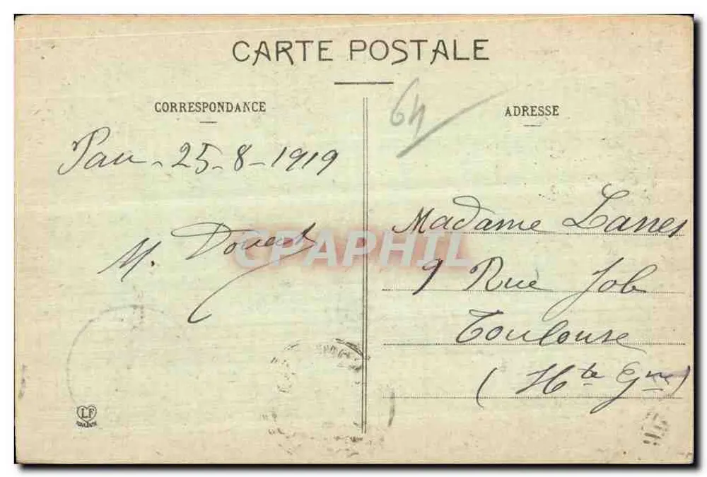 Pau - Avenue Léon-Say und Boulevard des Pyrénées — Phototypie Labouché, Toulouse, n°7 - Rückseite