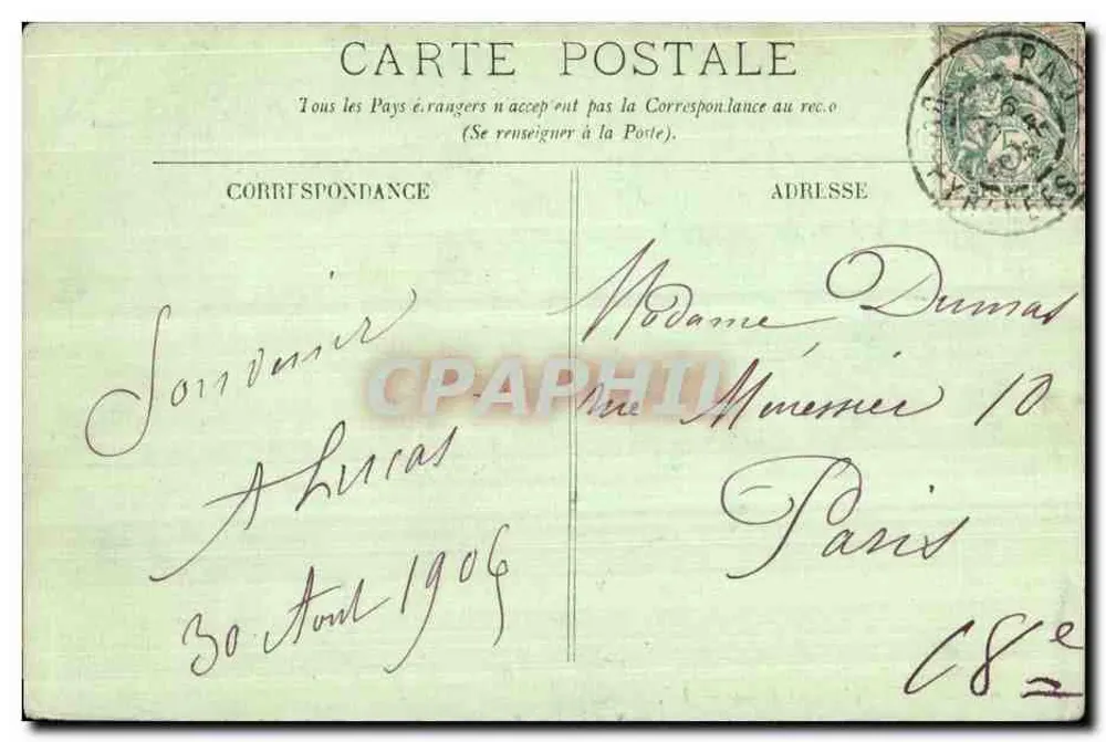 Pau — O Hotel Gassion — LL. n°106 - Verso