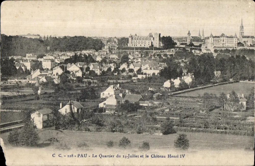 Pau - Der Quartier du 14-Juillet und Schloss Henri IV — C.C. - 128 - Vorderseite