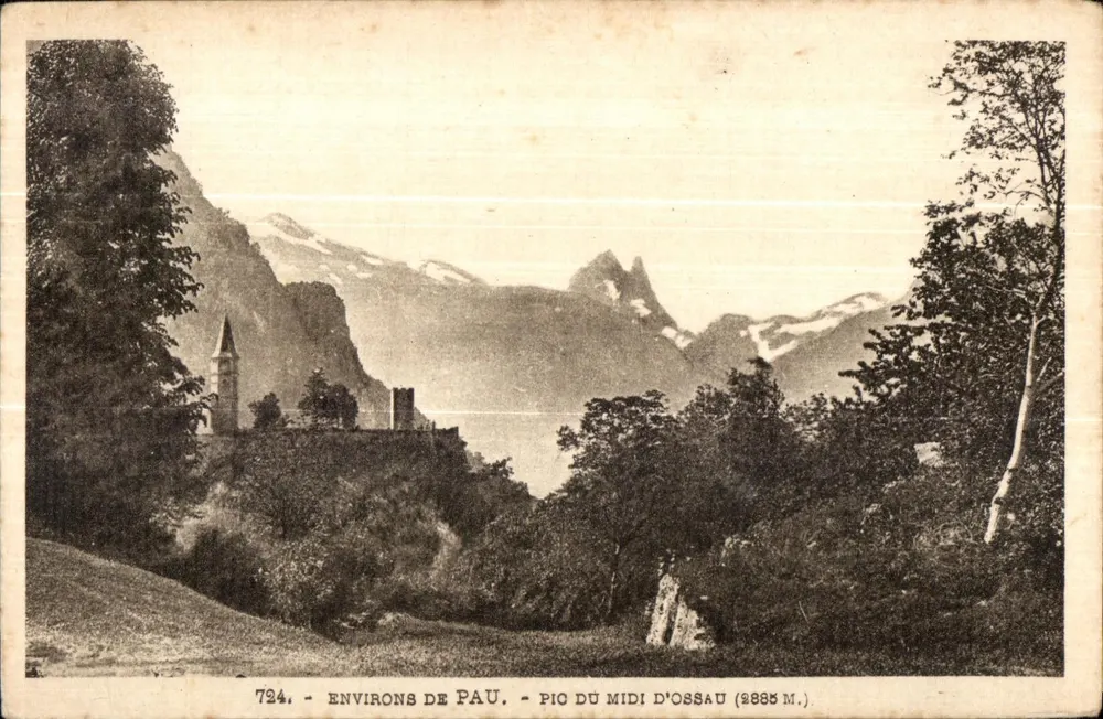 Arredores de Pau — Pico do Midi d'Ossau (2885 m.) — n° 724 - Frente