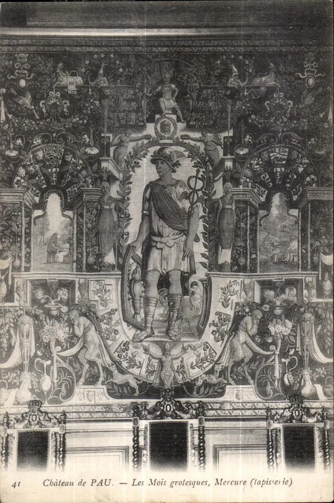 Château de PAU — Die Grotesken Monate, Merkur (Tapete) - Vorderseite