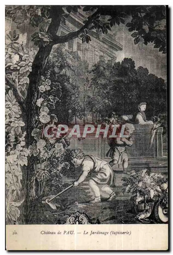 Schloss PAU — Gärtnern (Tapisserie) - Vorderseite