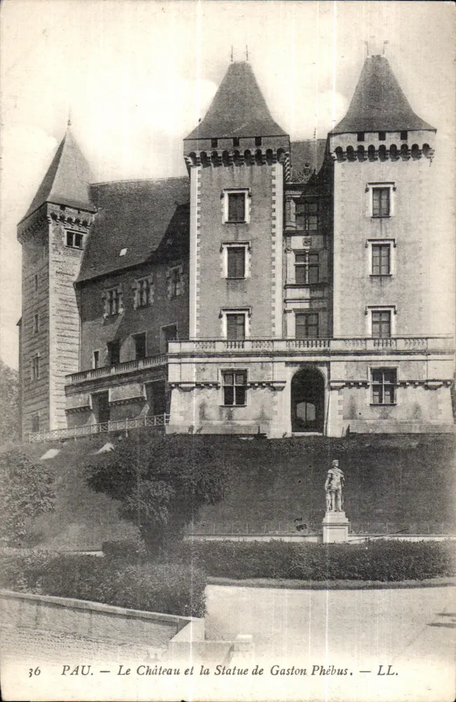 PAU — Schloss und Statue von Gaston Phébus — LL. — n°36 - Vorderseite