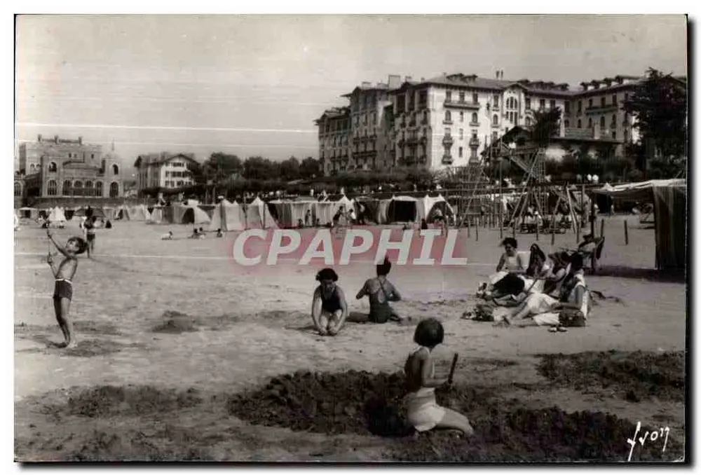 Hendaye (Basses-Pyrénées) — Die Strände und das Hotel Eskualduna — Éditions d'Art YVON - Vorderseite