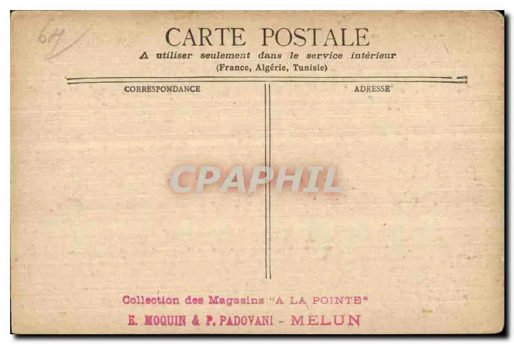 Hendaye i jej okolice — widok rzeki — E. Moquin & P. Padovani, Melun - Rewers