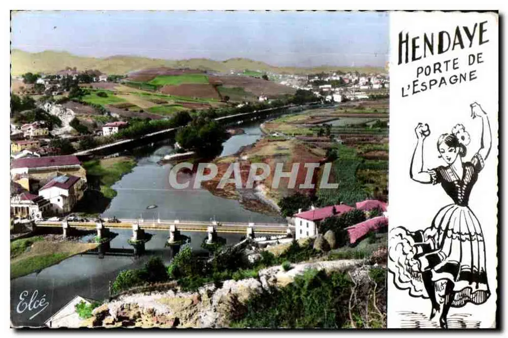 Hendaye — Porta da Espanha — Editor Elcé - Frente