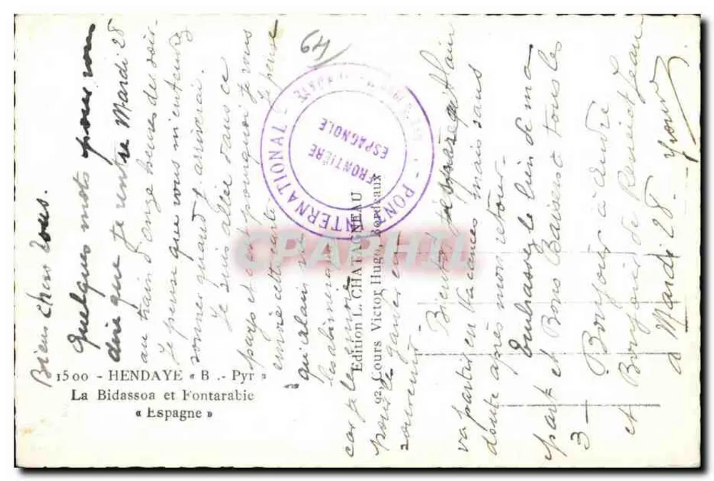 Elcée — Ansicht des Hafens mit Booten — Edition L. Chatriau - Rückseite