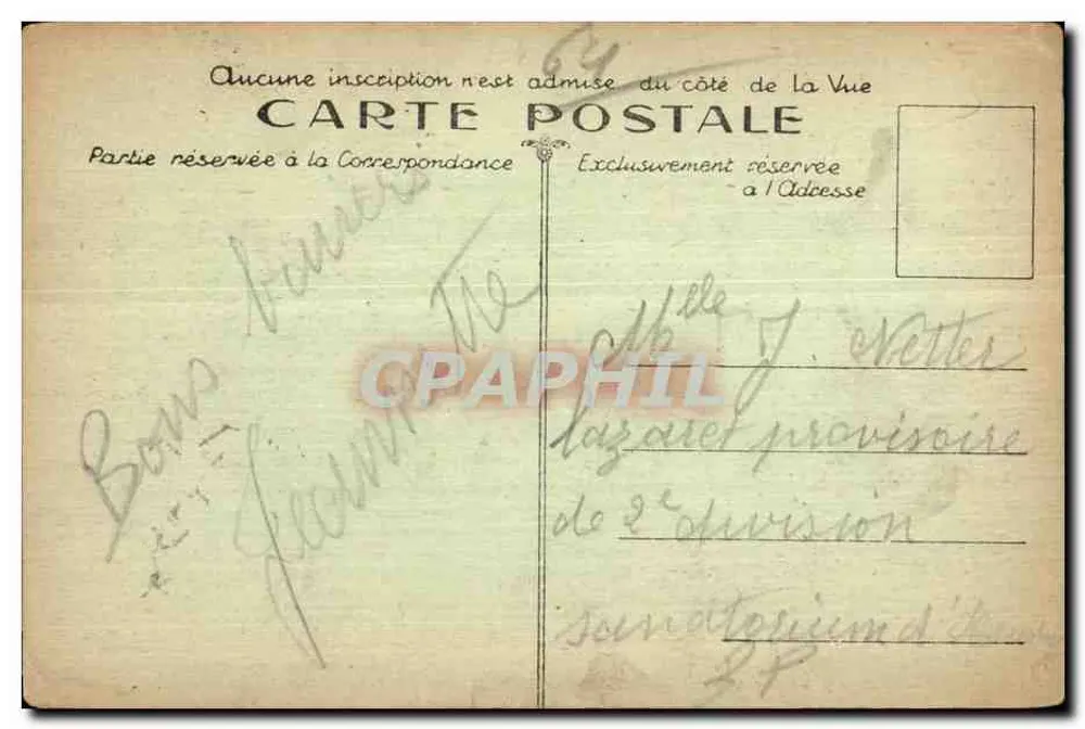 Hendaye (B-P) — Kinderasyl der Stadt Paris — Phototypie Marcel Delboy, Bordeaux - Rückseite