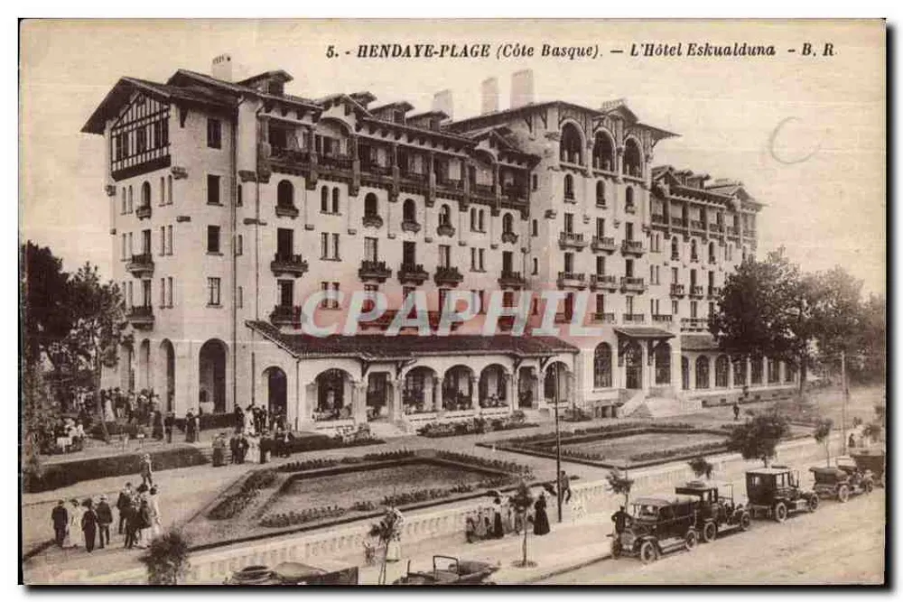Hendaye-Plage (Costa Basca) — O Hotel Eskualduna — B. R. - Frente