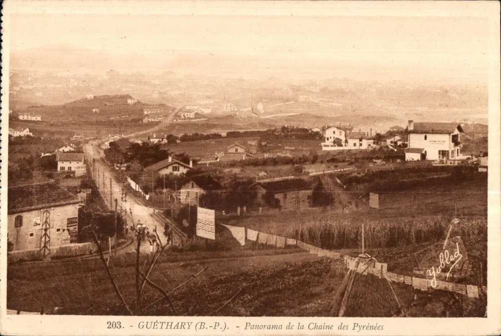Guéthary (B.-P.) — Panorama de la Chaîne des Pyrénées — Phototypie Marcel Delbouy - Vorderseite