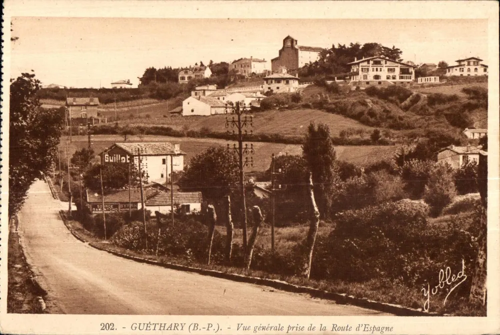 Guéthary (B.-P.) — Allgemeiner Blick von der Route d'Espagne — Phototypie Marcel Delboys, Bordeaux - Vorderseite