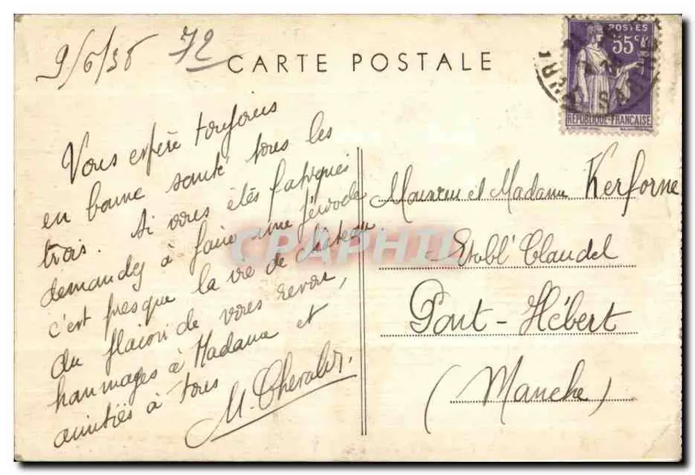 Campo de Auvours (Sarthe) — Escritório do Comandante — Foto Lafay - Le Mans - Verso
