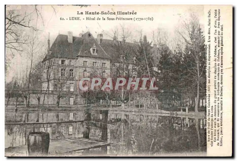 Lure - Unterprefekturhotel (1770-1789) — Illustriertes La Haute-Saône, Nr. 62 - Vorderseite