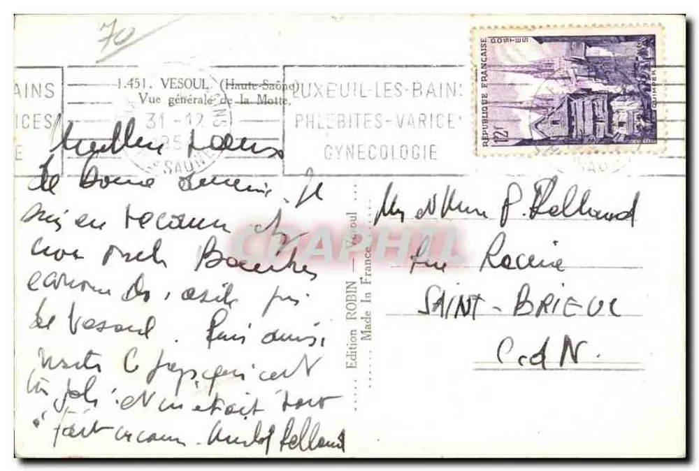 Allgemeiner Blick auf La Motte — Vesoul (Haute-Saône) — Édition Robin - Rückseite