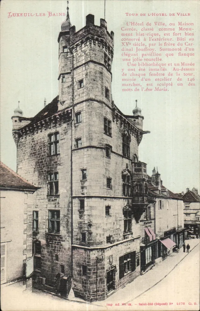 Luxeuil-les-Bains — Turm des Rathauses — Imp. Ad. Wi ck, Saint-Dié, N° 4176 - Vorderseite