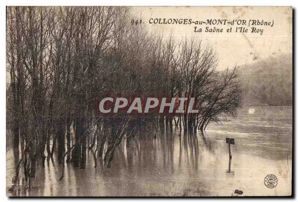 Collonges-au-Mont-d'Or (Rhône) — Die Saône und die Île Roy — Verlag S. Farges, Nr. 941 - Vorderseite