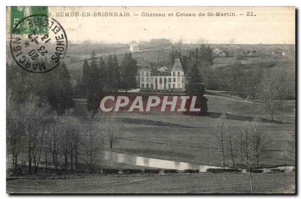 Semur-en-Brionnais — Schloss und Hügel Saint-Martin — ZZ. - Vorderseite