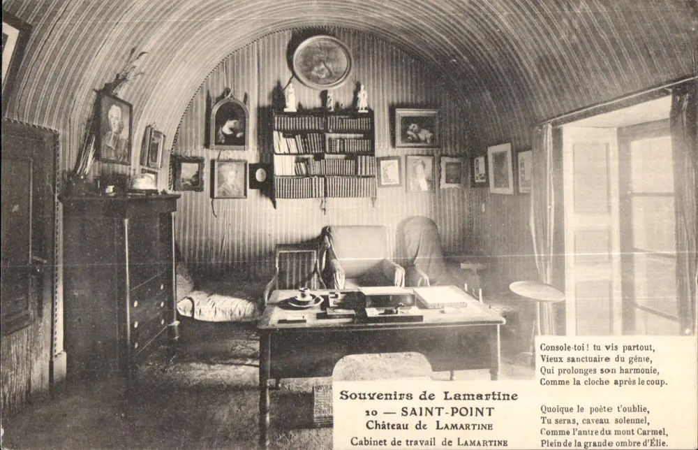 Lamartines Arbeitszimmer — Château de Saint-Point — Souvenirs de Lamartine - Vorderseite