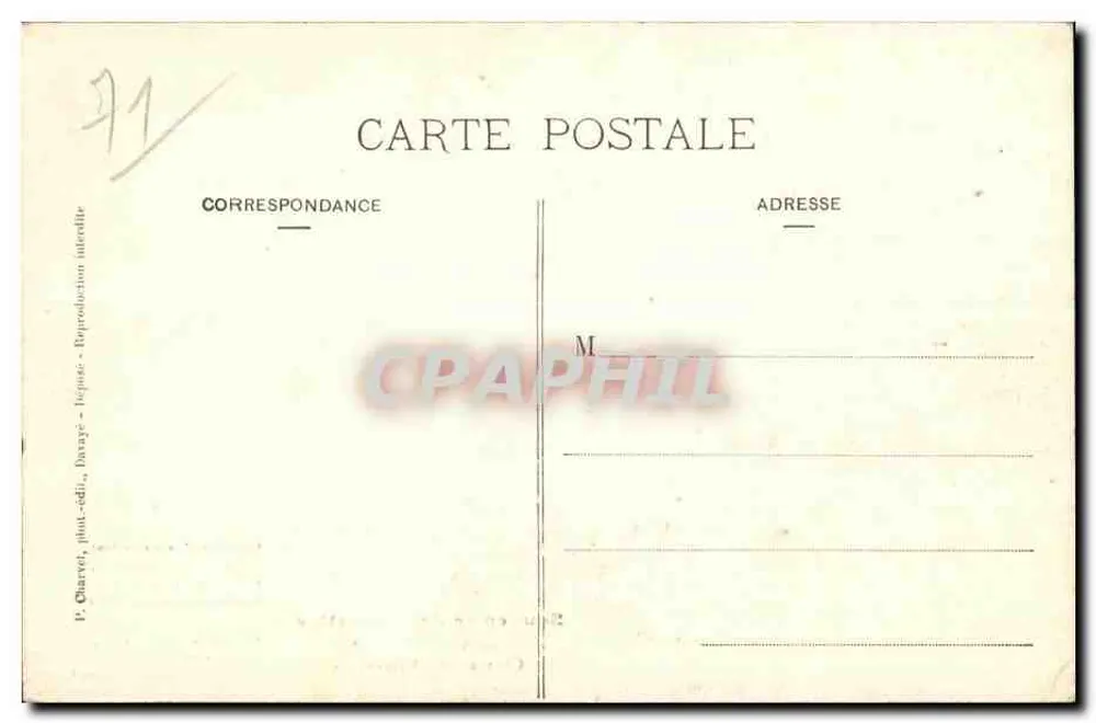 Lamartines Arbeitszimmer — Château de Saint-Point — Souvenirs de Lamartine - Rückseite