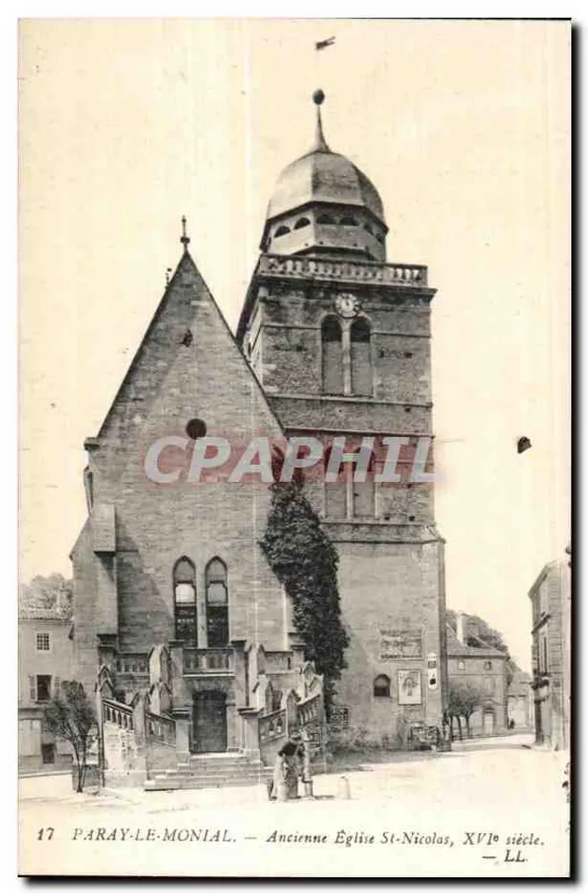 Paray-le-Monial — Alte Kirche St-Nicolas, 14. Jahrhundert — LL - Vorderseite