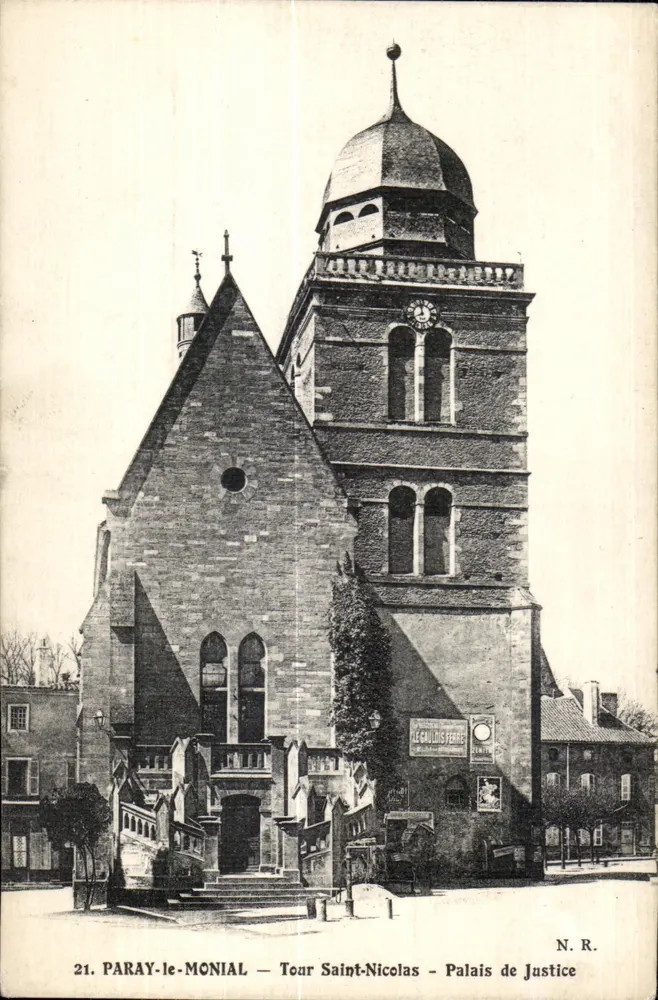 Paray-le-Monial — Turm Saint-Nicolas — Palast der Gerechtigkeit — Verlag N.R. - Vorderseite