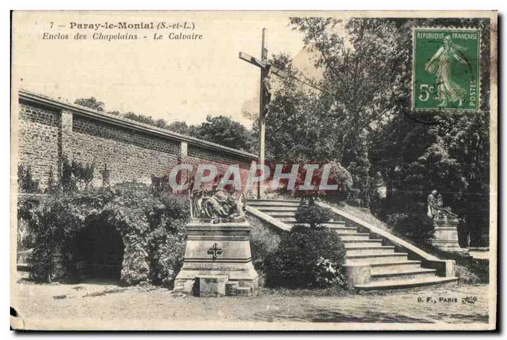 Paray-le-Monial (S.-et-L.) — Enclos der Chapelains - Der Calvaire, Verlag B. F., PARIS - Vorderseite