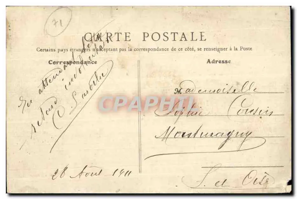 Paray-le-Monial (S.-et-L.) — Enclos der Chapelains - Der Calvaire, Verlag B. F., PARIS - Rückseite