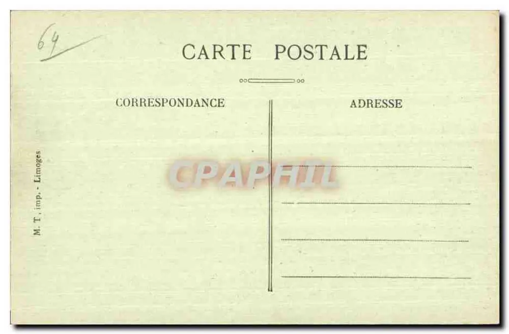 SALIES-de-BÉARN — Hotel do Parc — M.T. imp. Limoges - Verso