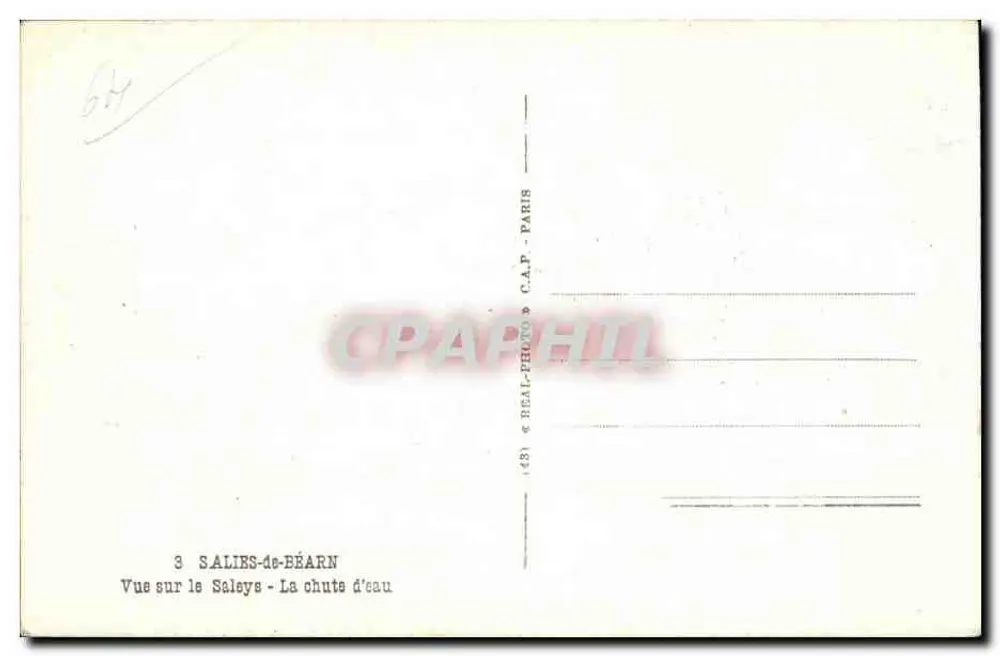 Salies-de-Béarn — Ansicht von Saleys - Der Wasserfall — C.A.P. Paris - Rückseite