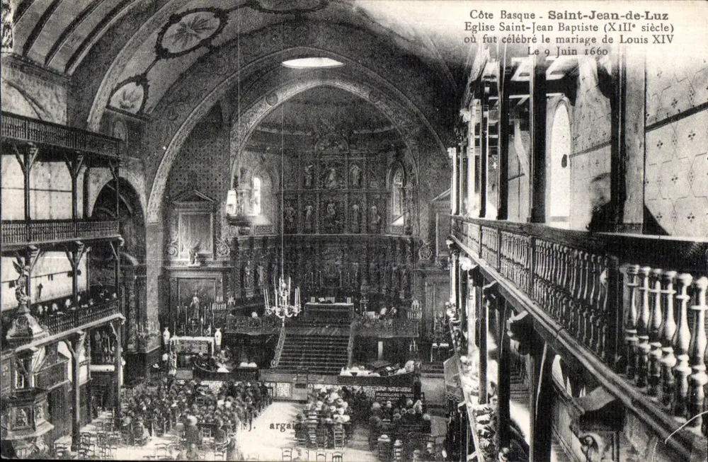Kirche Saint-Jean-Baptiste - Saint-Jean-de-Luz — Hochzeit von Ludwig XIV im Jahr 1660 — Verlag R.J. Argaine - Vorderseite
