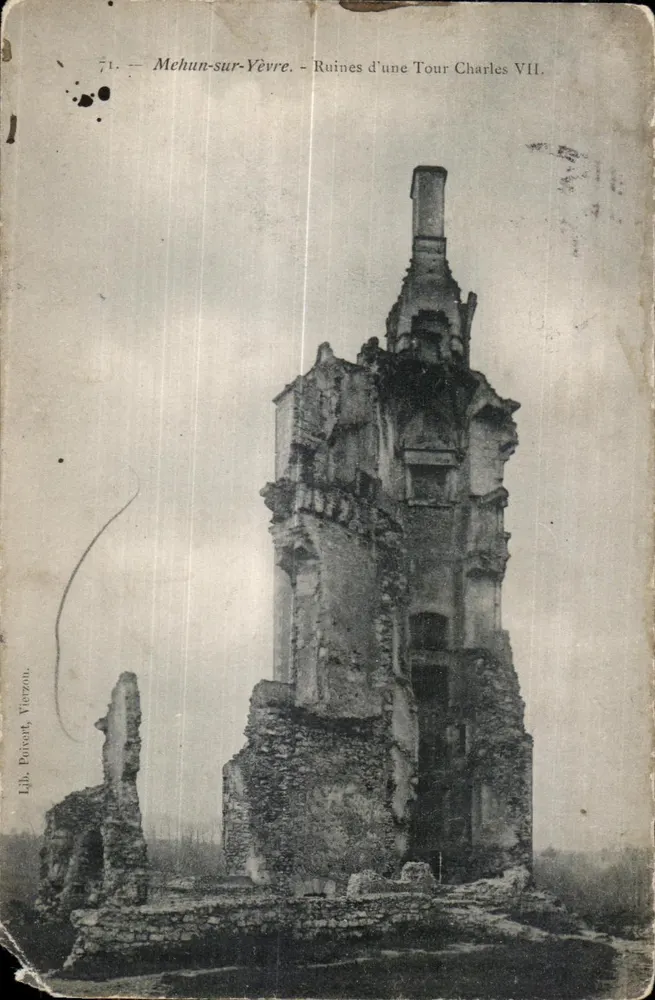 Mehun-sur-Yèvre — Ruinen einer Turm von Charles VII — Lib. Potvert, Vierzon - Vorderseite