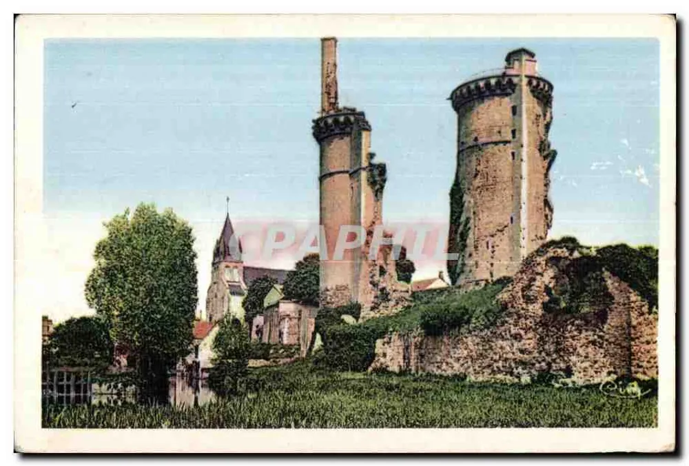 Mehun-sur-Yèvre — Ruinen des Schlosses von Karl VII. — Combier & Bacon - Vorderseite