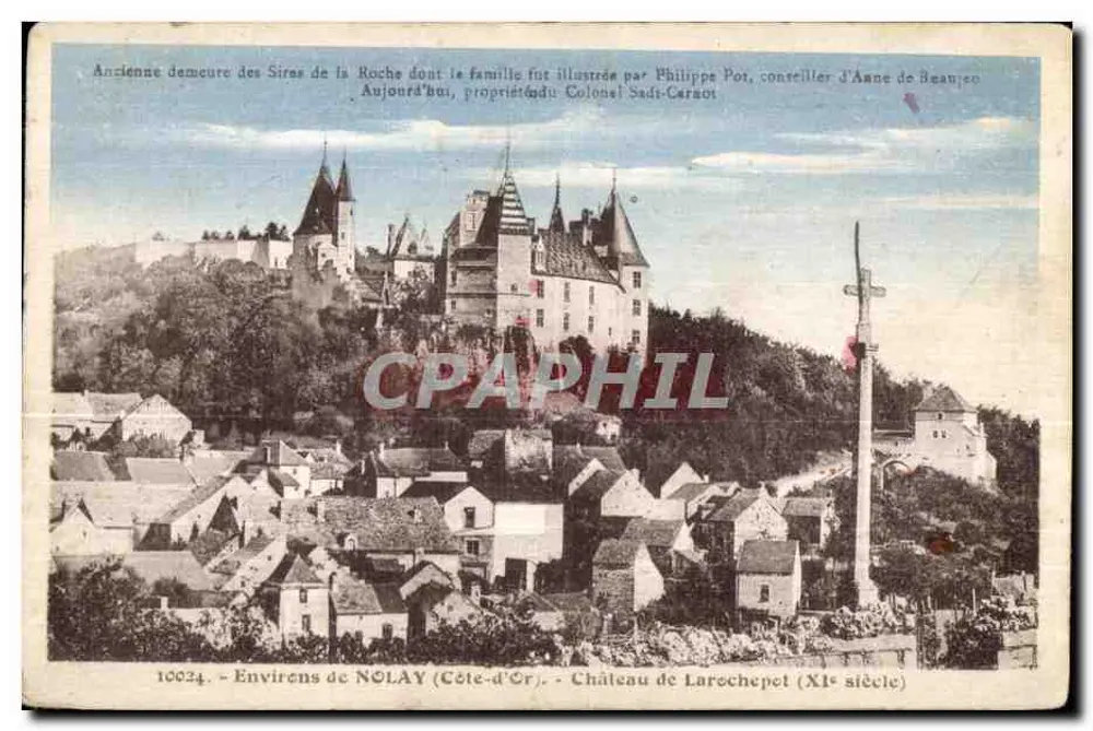 Schloss Larechepot — Umgebung von NOLAY (Côte-d'Or) — Alte Residenz der Siras de la Roche, 11. Jahrhundert - Vorderseite