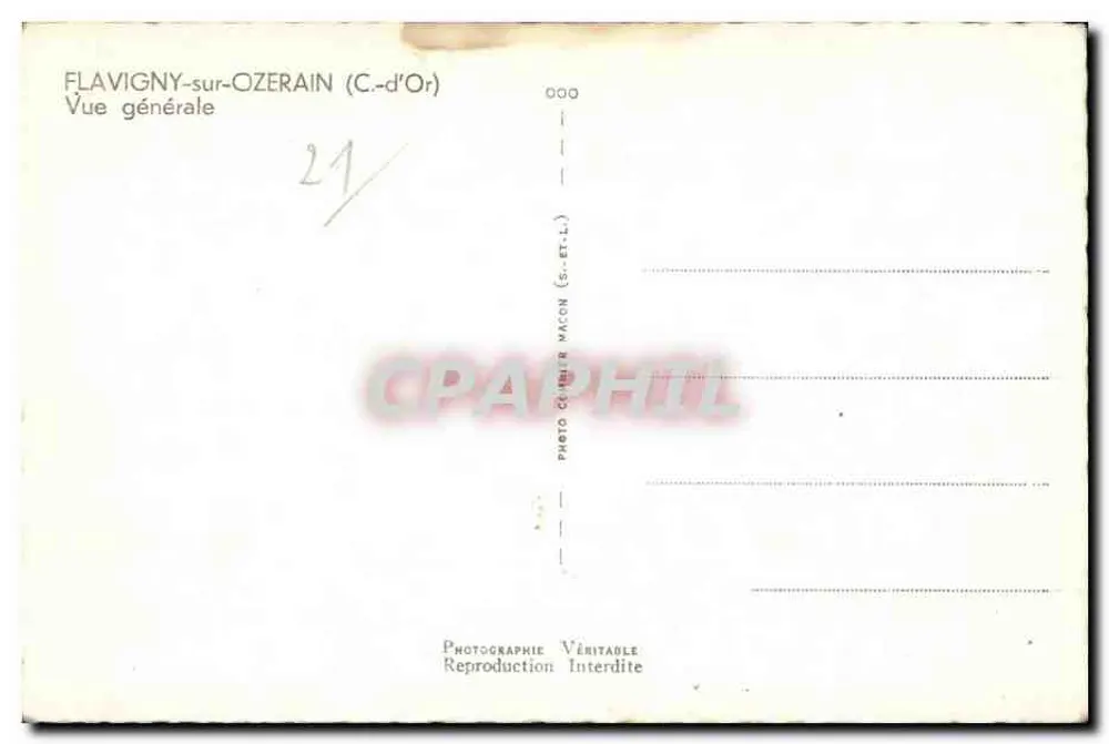 Flavigny-sur-Ozerain — Vista geral — Foto Célibier Macon (S.-et-L.) - Verso
