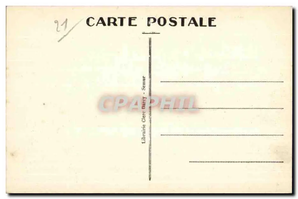 Semur — Ansicht vom Turm der Kirche — Librairie Clerc Darcy - Semur - Rückseite