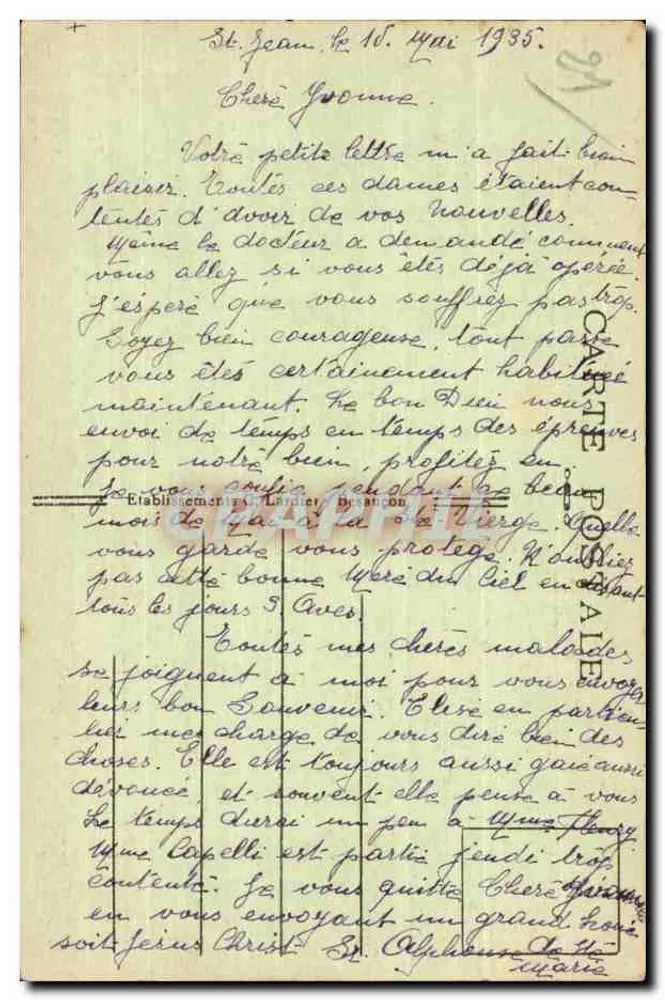 Saint-Jean-de-Jouarre (Côte-d'Or) — Il Monumento della Seconda Guerra — C.L.B. n°22534 - Verso