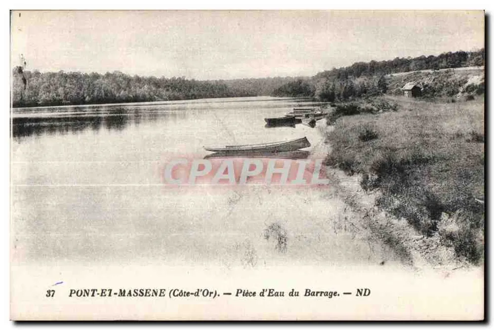 Pont-et-Massene (Côte-d'Or) — Peça de Água do Barragem — ND - Frente