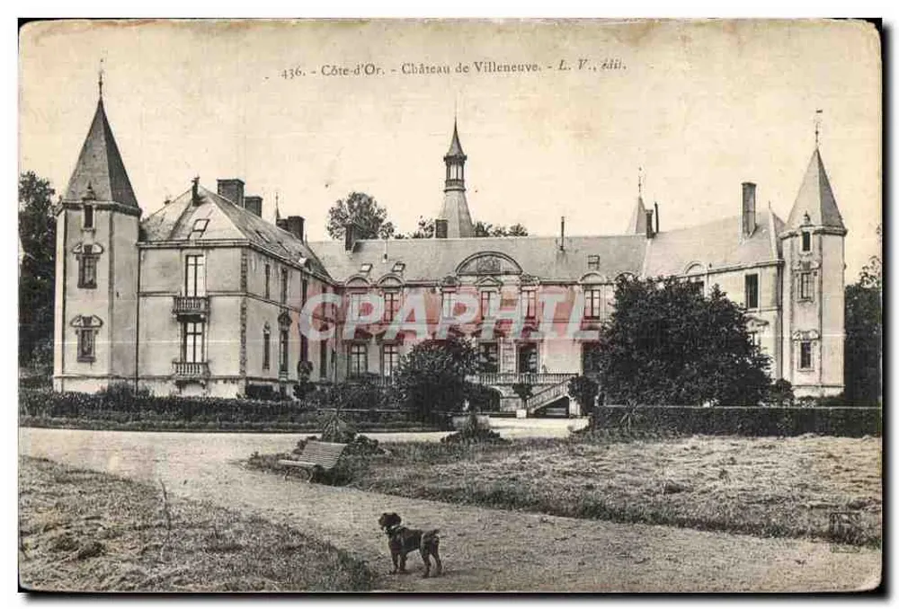 Castelo de Villeneuve — Côte-d'Or — L. V., ed.iii, n°436 - Frente