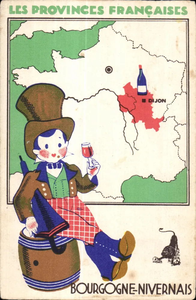 Bourgogne-Nivernais — Le Provincie Francesi — Edizione Speciale dei Prodotti del Leone Nero - Recto